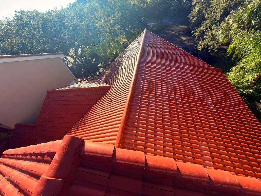 Tile roof replacement project by ARKON Construction