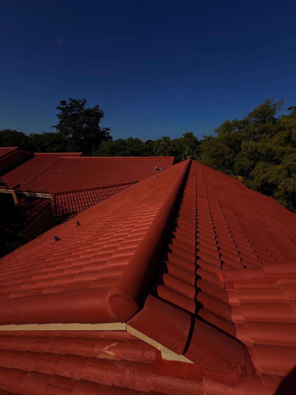 Completed tile roof - Reroofing project