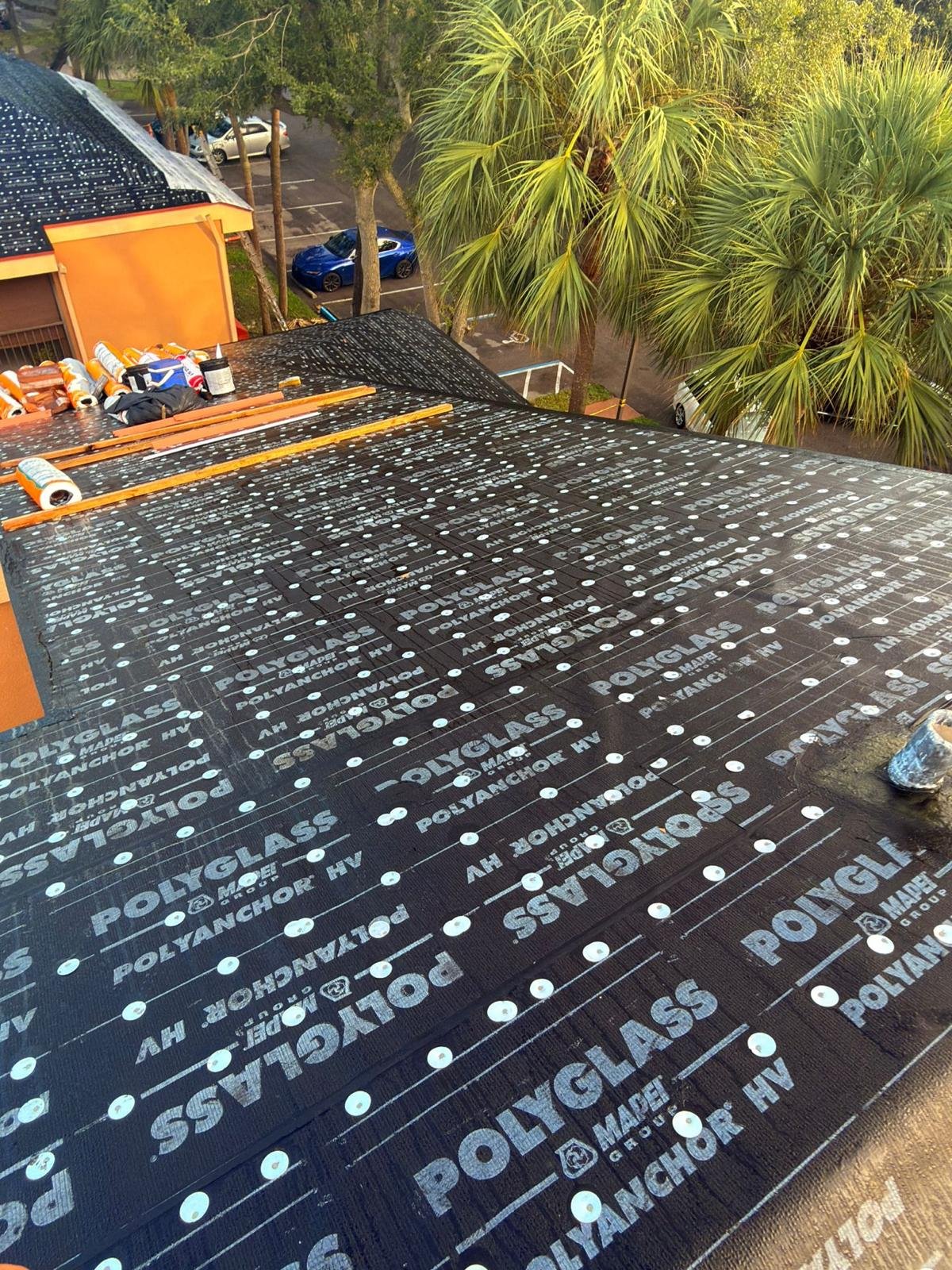 Roof deck protection installation